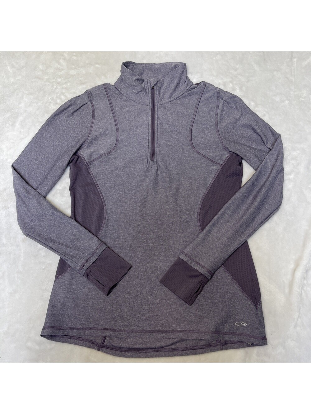 Champion Women’s Fitted Purple Athletic Top Spandex Mesh Size Small